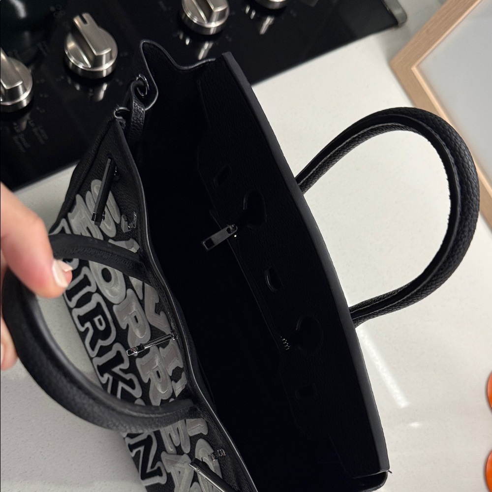 Black Birkin 25 Style Bag - Customized - Not Hermes - Picture 7 of 9